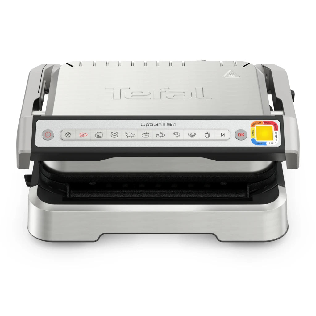 Grill eléctrico Tefal OptiGrill 2 en 1 GC773D 2100W 600cm 9 programas