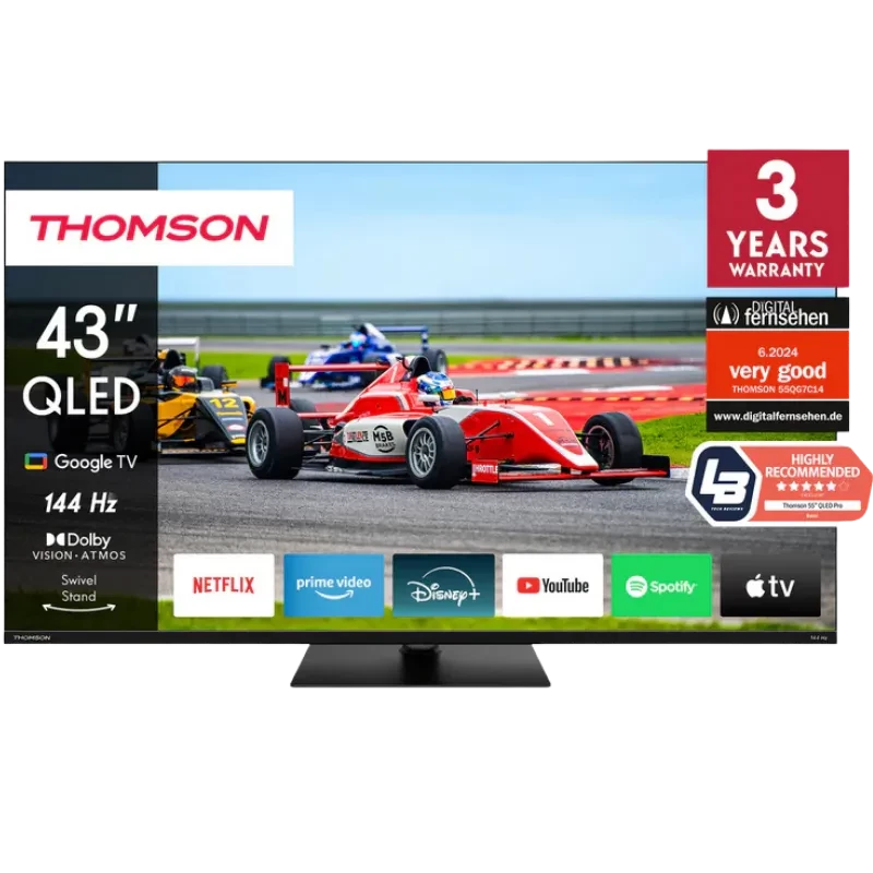 Thomson 43QG7C14 TV 43" 4K Ultra HD QLED Smart TV Wi-Fi Negro - Desprecintado