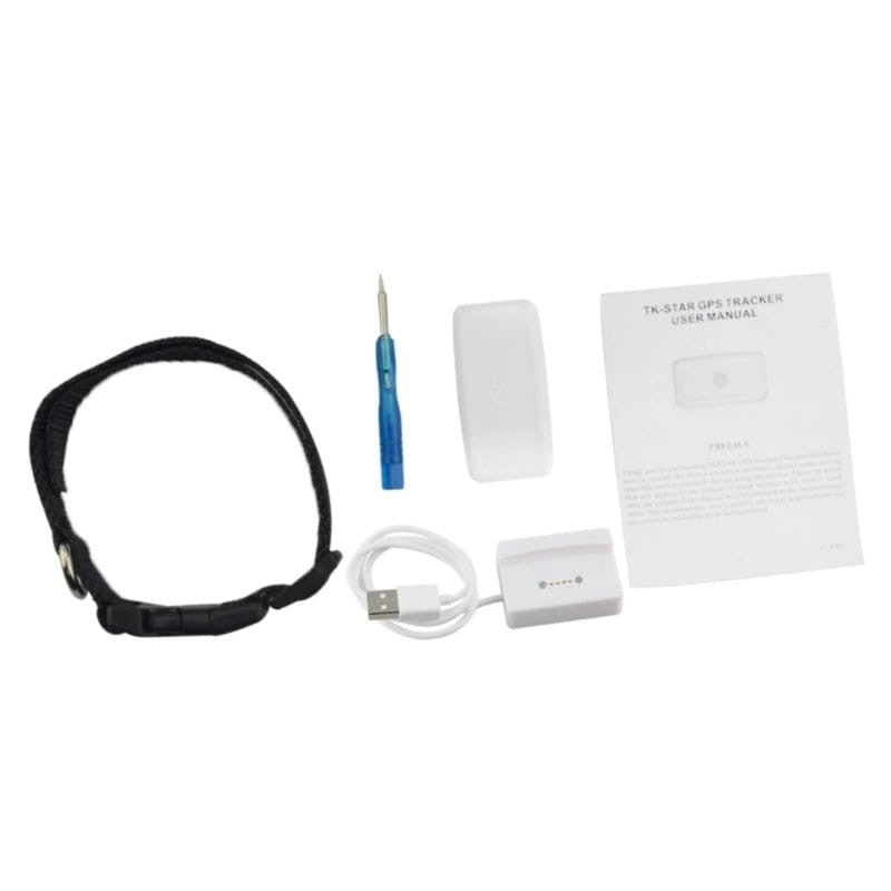 TKSTAR TK911 Wi-Fi IP66 3,7 V 500 mAh Blanco / Negro - Rastreador GPS para mascotas
