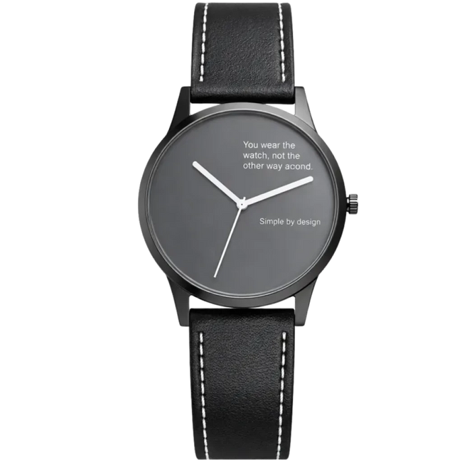 TN99 Smartwatch con Correa Leather Negro Monitoreo de Frecuencia Cardíaca Hover Image