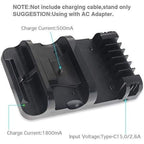 DOBE TNS-895 Soporte Carga Mandos para Nintendo Switch Negro - Accesorio Gamepad Base de Carga