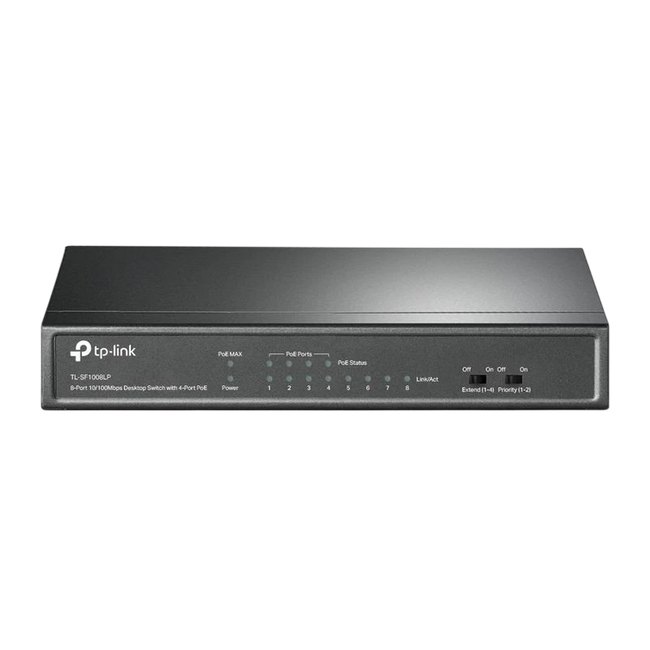 TP-Link TL-SF1008LP Fast Ethernet (10/100) PoE - Switch de escritorio Hover Image