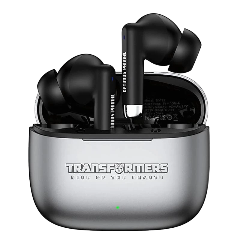 Transformers TF-T39 Plata/Negro Bluetooth 5.4 30h Auriculares inalámbricos
