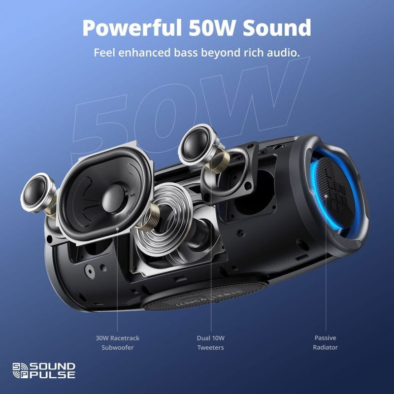 Altavoz Bluetooth Tronsmart Mirtune S100 50W IPX7 Negro