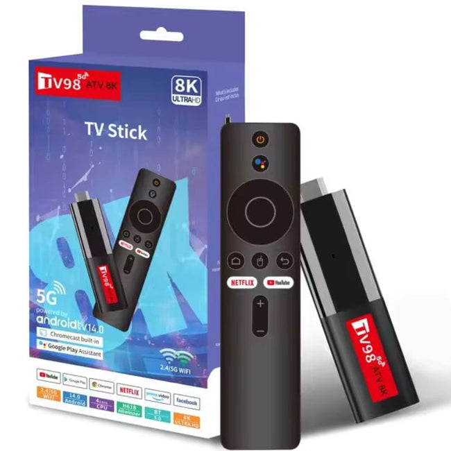 TV98 ATV Mini 8K RK3518 2GB/16GB Wifi Dual Android 14 Negro - Android TV Hover Image