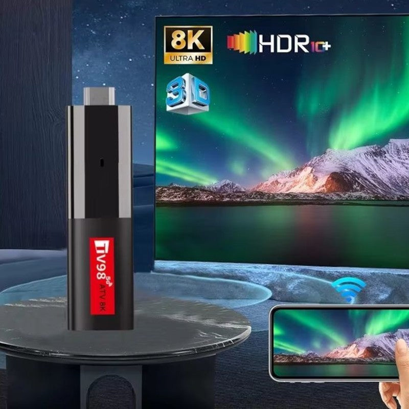 TV98 ATV Mini 8K RK3518 2GB/16GB Wifi Dual Android 14 Negro - Android TV