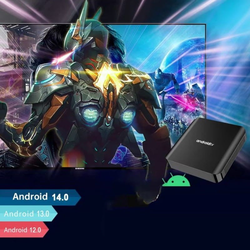 TV98 ATV PLUS 8K H313 2GB/16GB Wifi Dual Android 14 Negro - Android TV