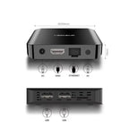 TV98 ATV PLUS 8K H313 2GB/16GB Wifi Dual Android 14 Negro - Android TV