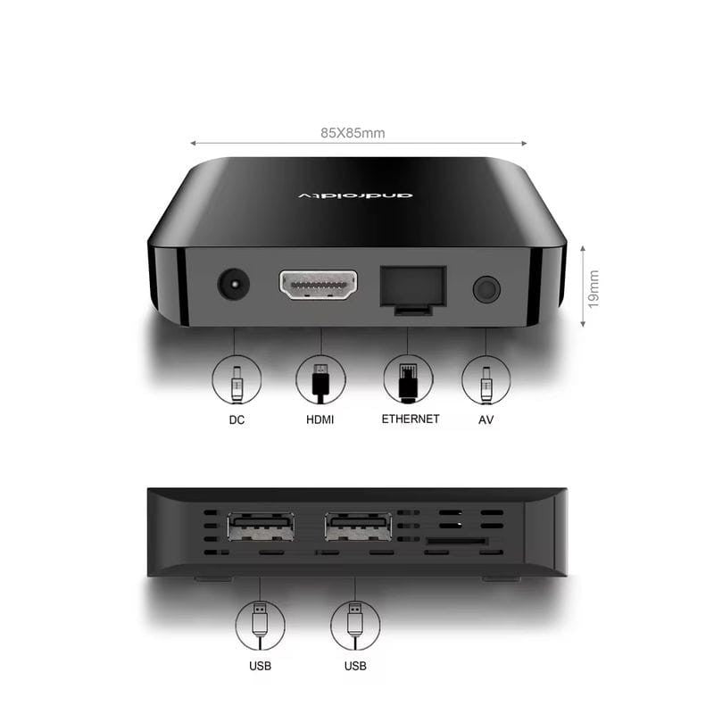 TV98 ATV PLUS 8K H313 2GB/16GB Wifi Dual Android 14 Negro - Android TV