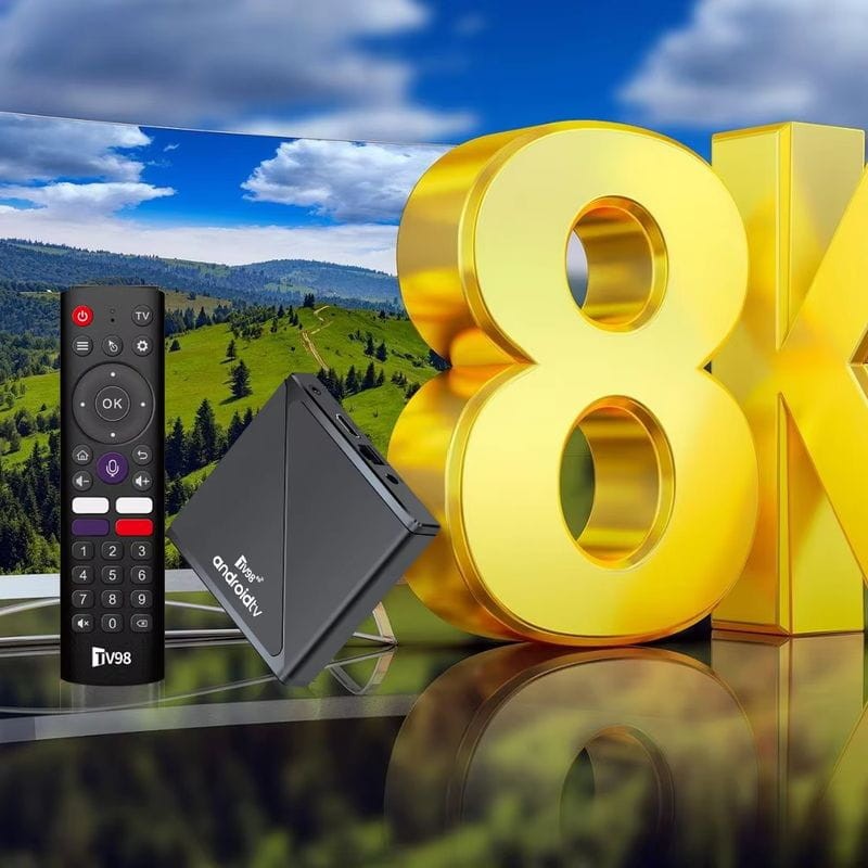 TV98 ATV Pro 8K H313 2GB/16GB Wifi Dual Android 14 Negro - Android TV