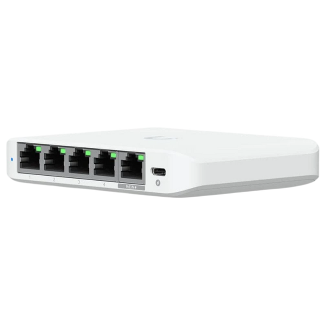 Ubiquiti UniFi Flex Mini 5 Puertos PoE+ - Switch gestionado Hover Image