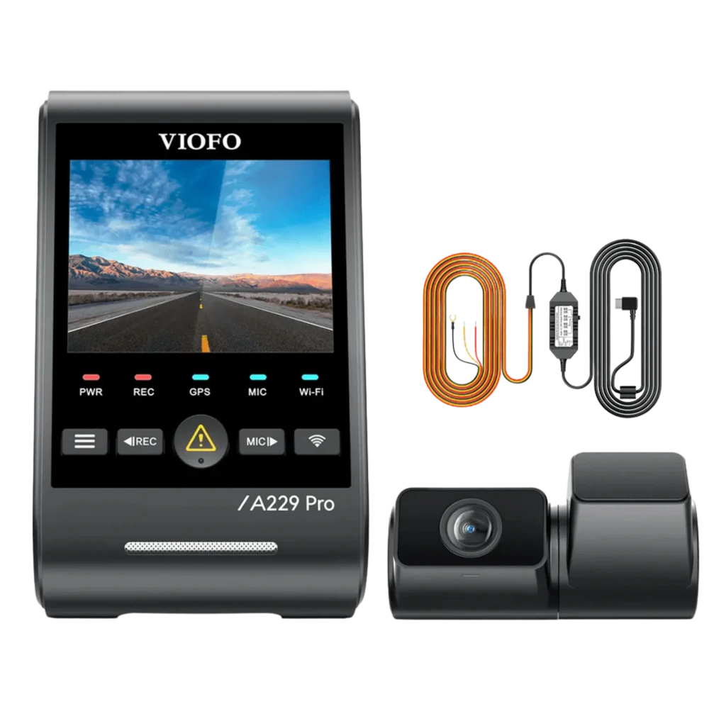 VIOFO A229 Pro Tele 3CH Dashcam 4K+2K+1080p 3 canales WiFi 5 GHz 140