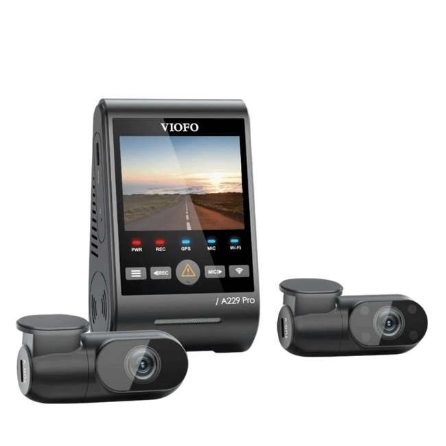 VIOFO A229 Ultra 3CH 4K Delantera + 4K Trasera + 4K Interior - DashCam Hover Image