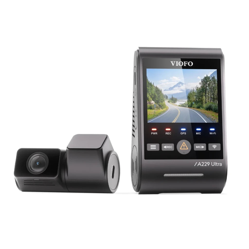 VIOFO A229 Ultra 2CH 4K Delantera + 4K Trasera - Dashcam con pantalla LCD de 2,4"