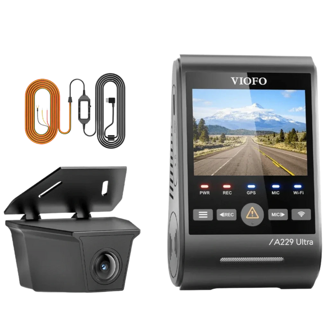 VIOFO A229 Ultra-W 2CH 4K Delantera + 4K Waterproof Rear Cam - DashCam Hover Image