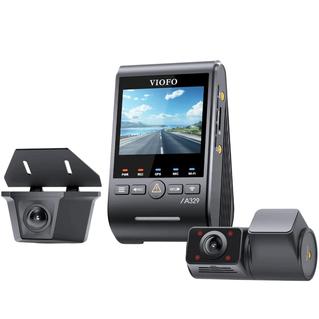 VIOFO A329SW 3CH Dashcam 4K 30fps Frontal + 2K Trasera + 2K Cabina WiFi 6 Sony STARVIS 2 Hover Image