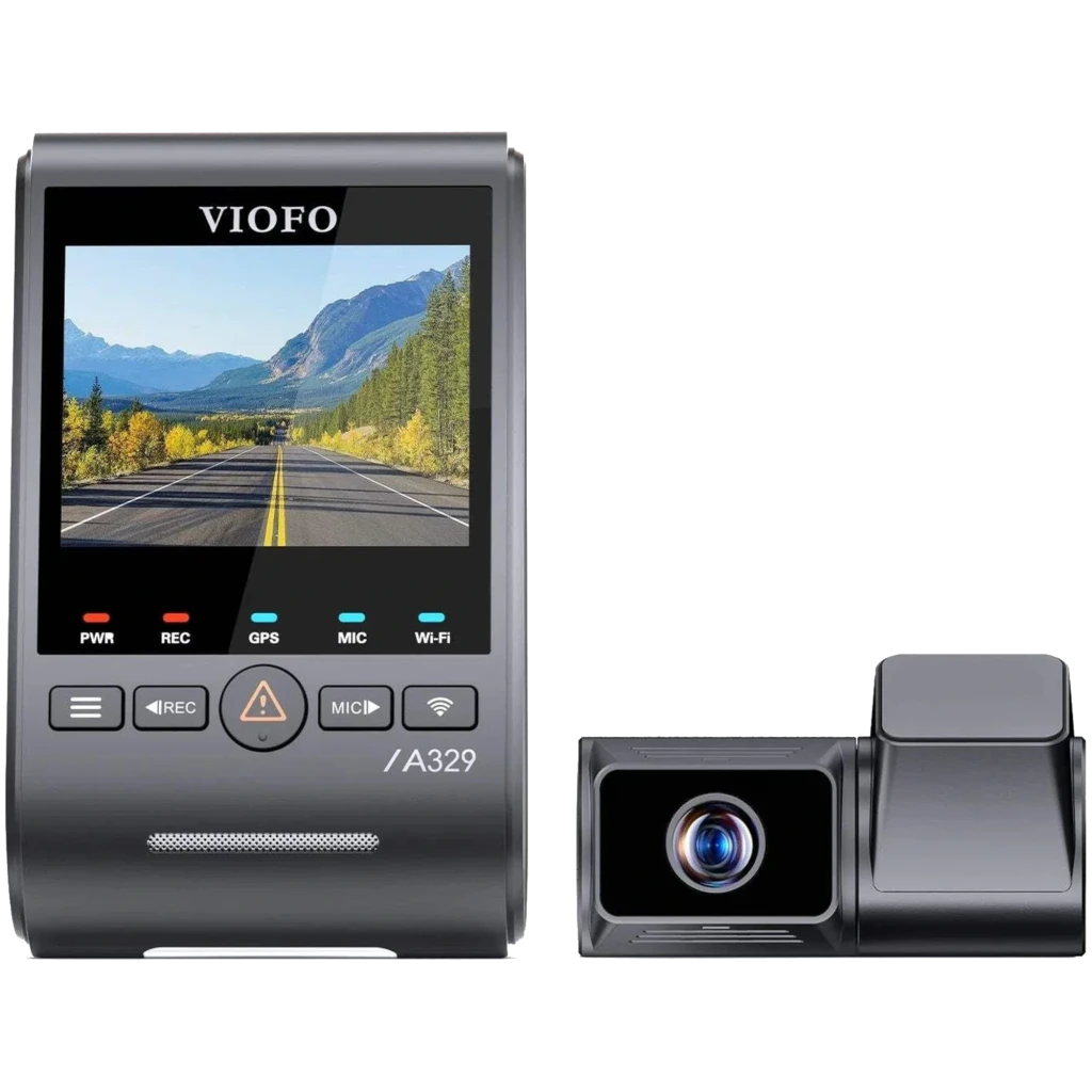 VIOFO A329T 2CH Cámara Frontal 4K con sensor Sony STARVIS 2 IMX678 + Cámara 2K con Teleobjetivo con IMX675 WiFi GPS Dash Cam - Cámara de Coche