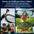 Gafas de Audio Inteligentes SMARTIA Vision Pro Charge - IA  Cámara 4K  Estuche portátil con 6 Cargas Extra