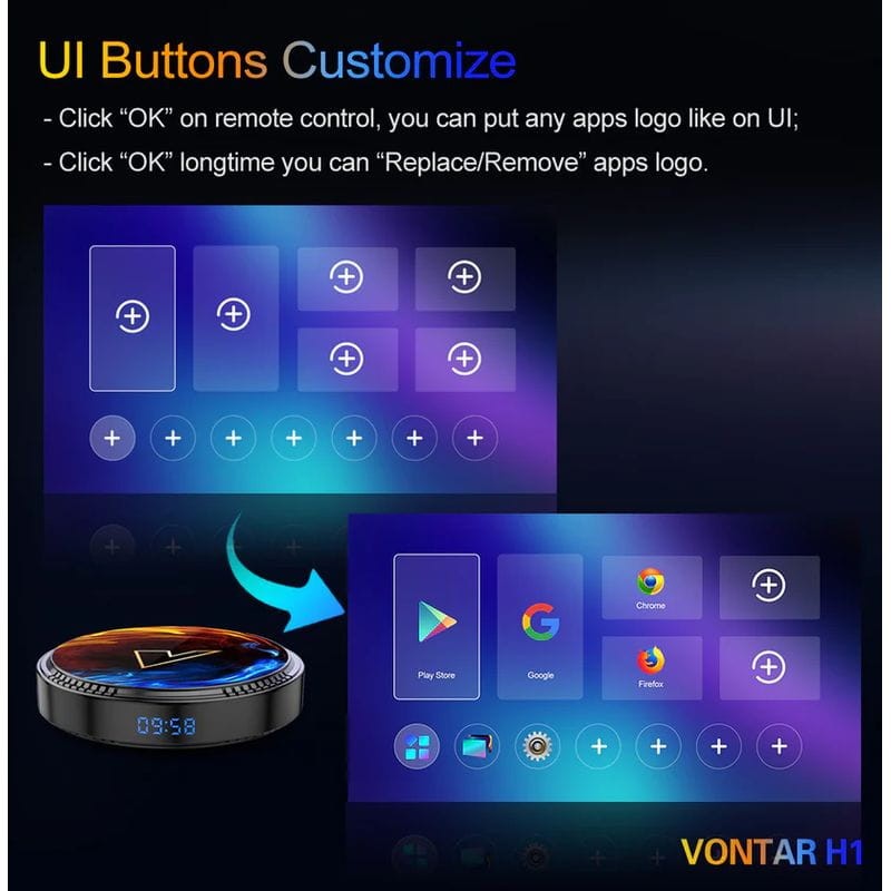 Vontar H1 H618 4GB/32GB WiFi 6 Android 12.0 - Android TV