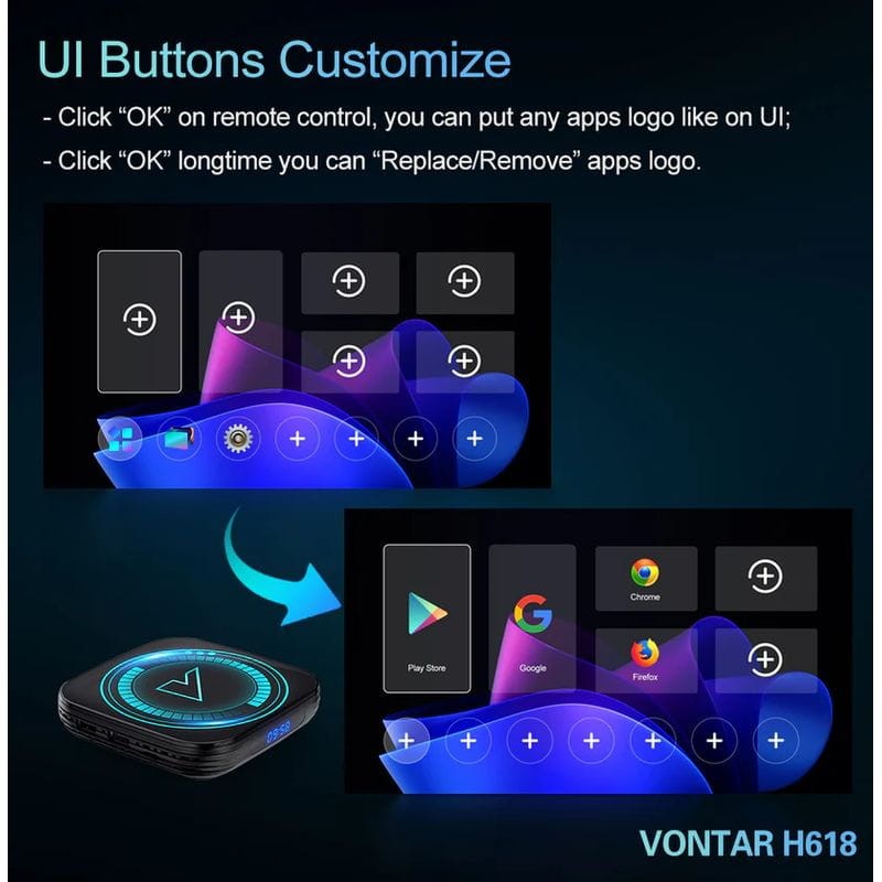 Vontar H618 4GB/64GB 4K Android 12.0 - Android TV