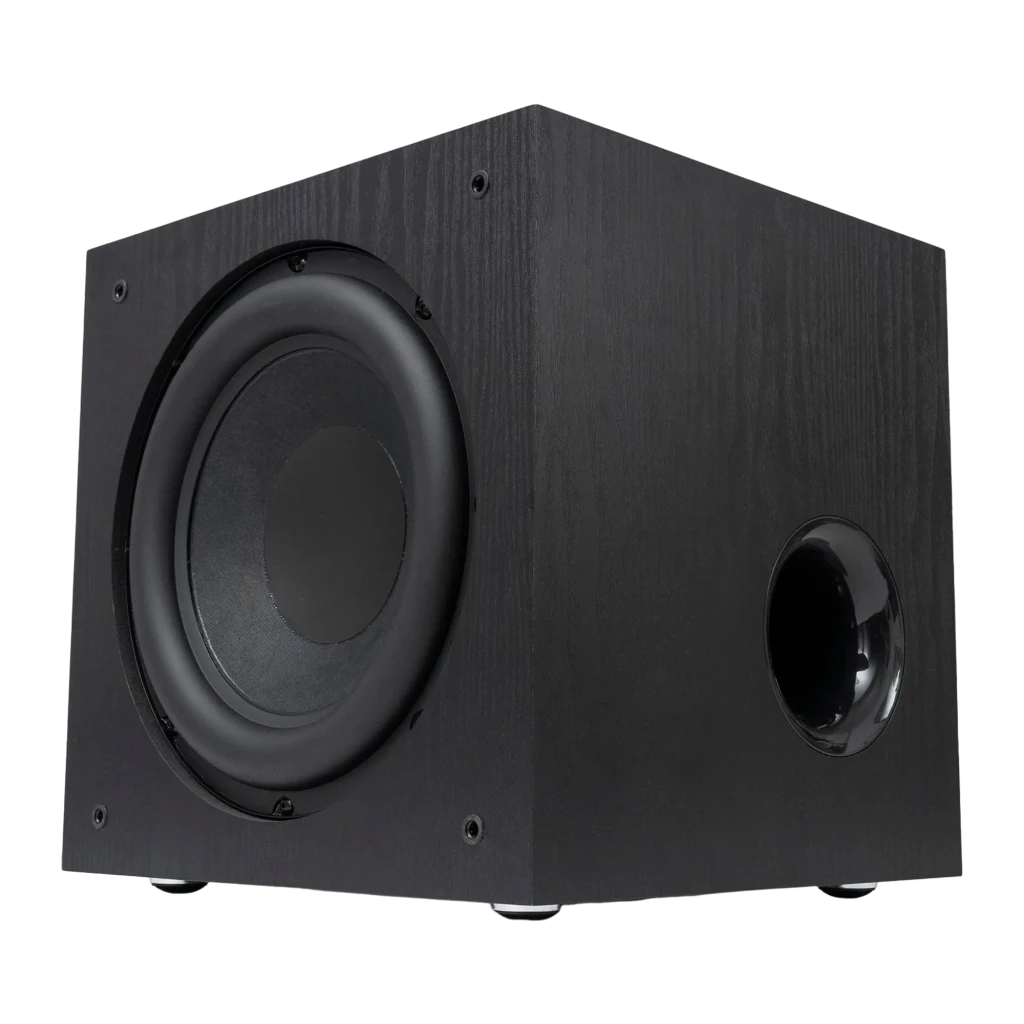 Subwoofer Vulkkano SUB10 150W RMS Roble Negro 10 pulgadas Activo RCA