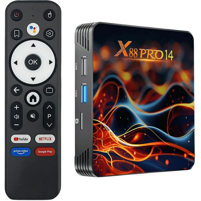 X88 PRO14 RK3518 2GB/16GB 4K HDR10+ Android 14 - Android TV Box Hover Image