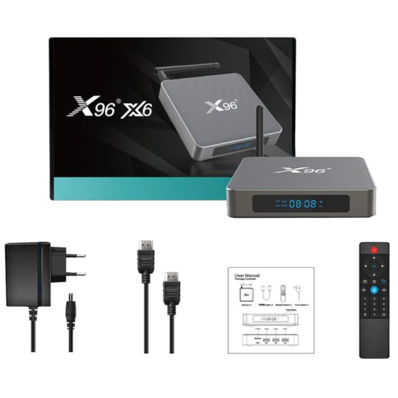 X96 X6 RK3566 8GB/128GB Dual Wifi Bluetooth Control por Voz Android 11 - Android TV