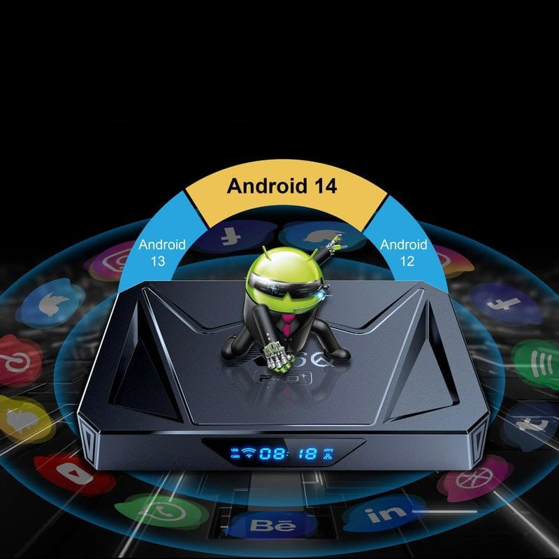 X96Q Pro Plus H728 4GB/64GB Wifi Dual Android 14 Negro - Android TV