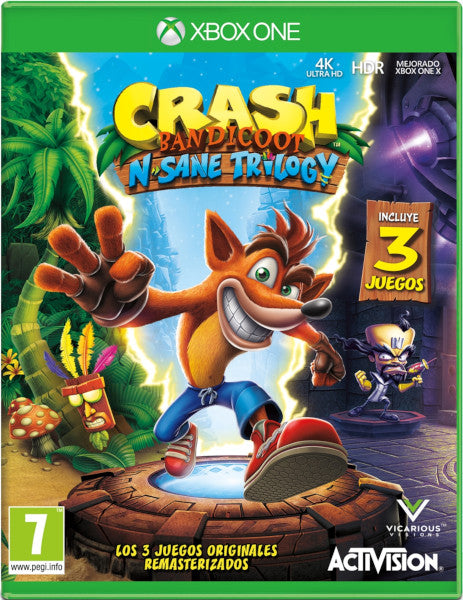Crash Bandicoot N. Sane Trilogy (incluye 2 Niveles Adicionales) Xbox One Hover Image