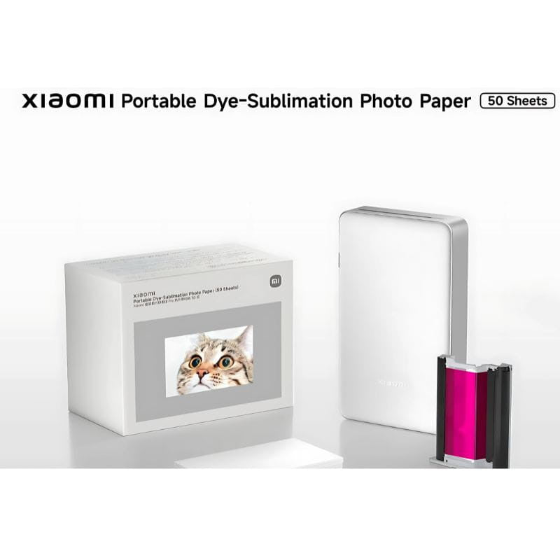 Papel fotográfico de sublimación para Xiaomi Photo Printer Pro (50 hojas)