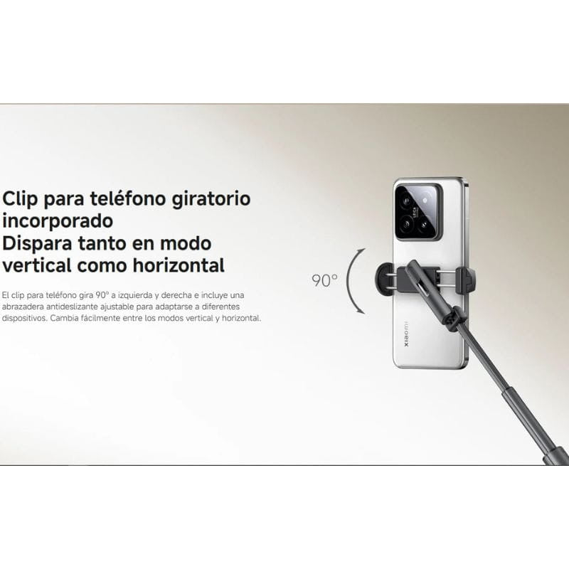 Xiaomi Selfie Stick Tripod Mini - Bastón de Selfie Bluetooth con Mini Trípode Negro