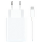Cargador de carga Rápida Xiaomi 67W HyperCharge Combo USB Tipo-A Blanco + Cable USB-A a USB-C