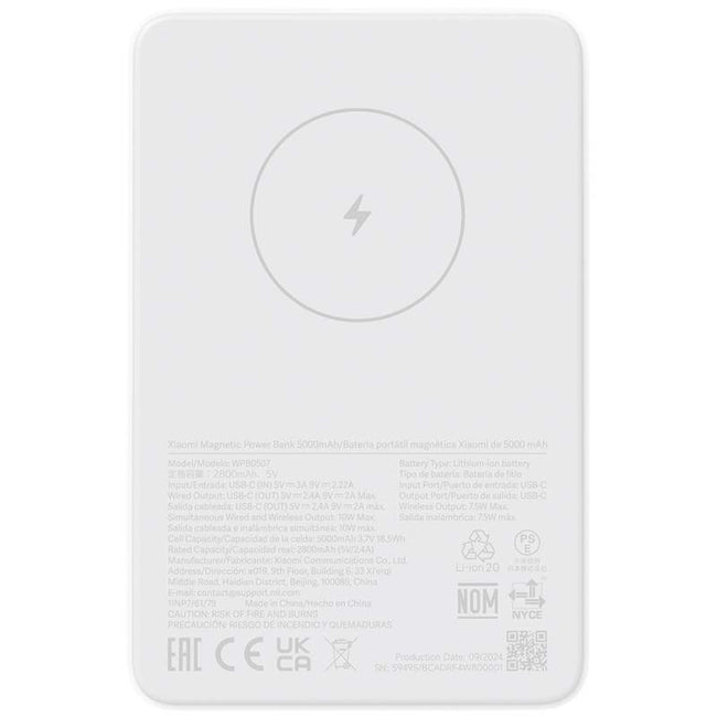 Xiaomi Magnetic Power Bank 5000mAh - Batería Portátil 20W con MagSafe Hover Image