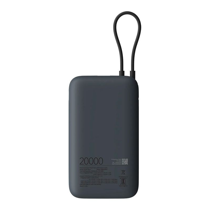 Xiaomi Power Bank 20000mAh Cable Integrado Gris Oscuro
