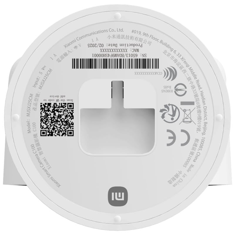 Xiaomi Smart Camera C100 - Cámara de Vigilancia con Resolución 2K