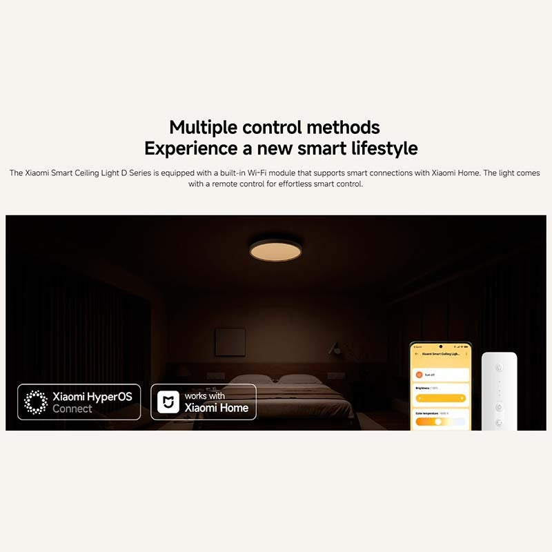 Xiaomi Smart Ceiling Light D30 350x60mm 1700lm - Lámpara de Techo Inteligente