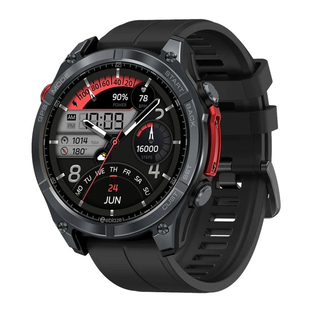 Zeblaze Stratos 4 Pro Negro 1,43 pulgadas AMOLED 30 días +170 deportes 5ATM IP69K Smartwatch