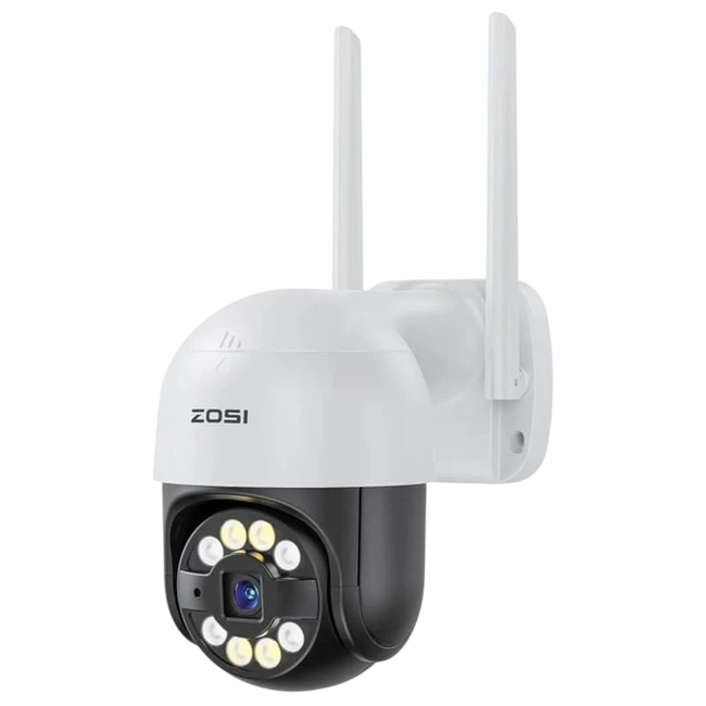 ZOSI C289 3MPx FullHD WiFi P/T IP66 IA Blanco + Tarjeta microSD 32GB Hover Image