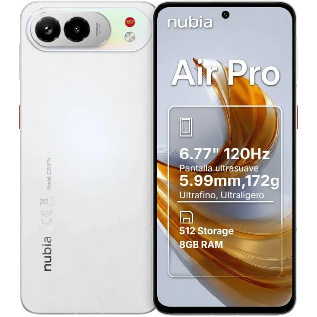 ZTE Nubia Air Pro 5G 512 GB Blanco 8 GB MediaTek Dimensity 7100 Hover Image